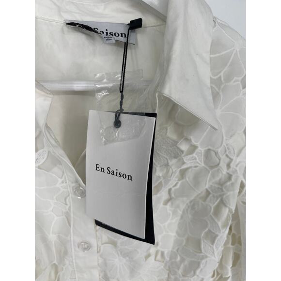 TUCKERNUCK EN Saison Ottis Floral Cutwork Minidress NWT Size Small - Picture 11 of 11